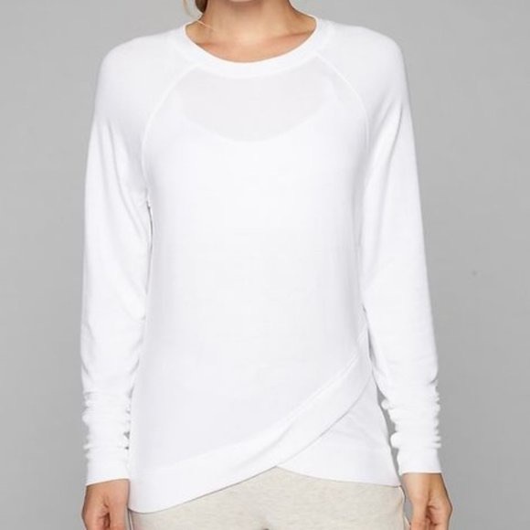 Athleta Tops - Athleta white cross cross pullover